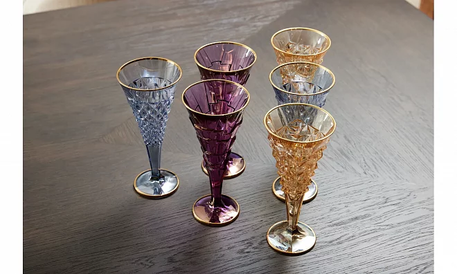 Набор бокалов Vetrerie Di Empoli Bordo 24BO-014/016/017/018/019/020