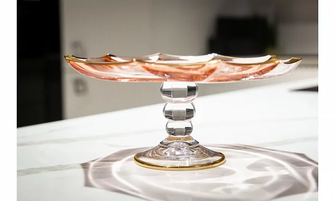 Конфетница VETRERIE DI EMPOLI  ROSA BO-0032S1