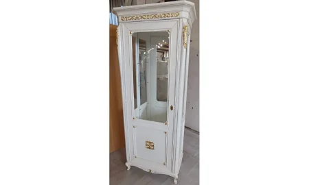 Vaccari Cav.Giovanni Гостиная: Витрина -2Шт, Тумба Тв, Ж. Столик Bianco Antico/Oro